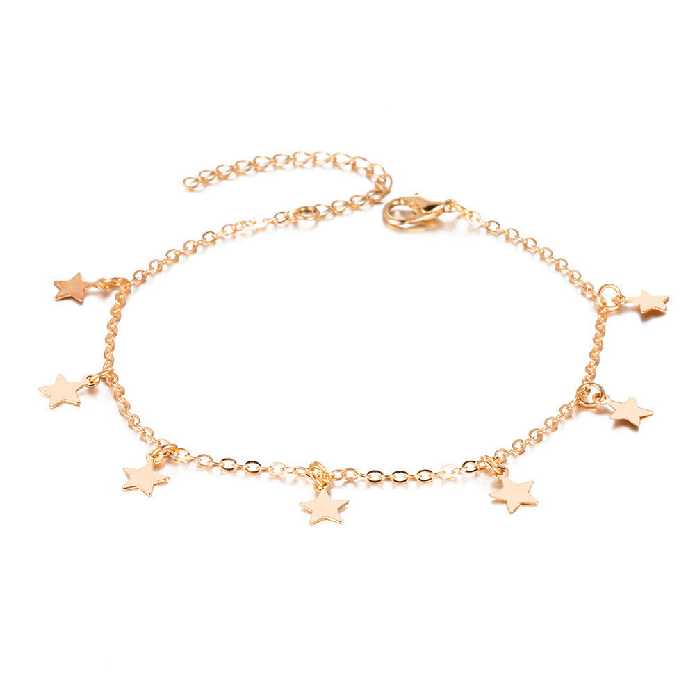 Bijoux de cheville tendance en forme d'étoile simple
