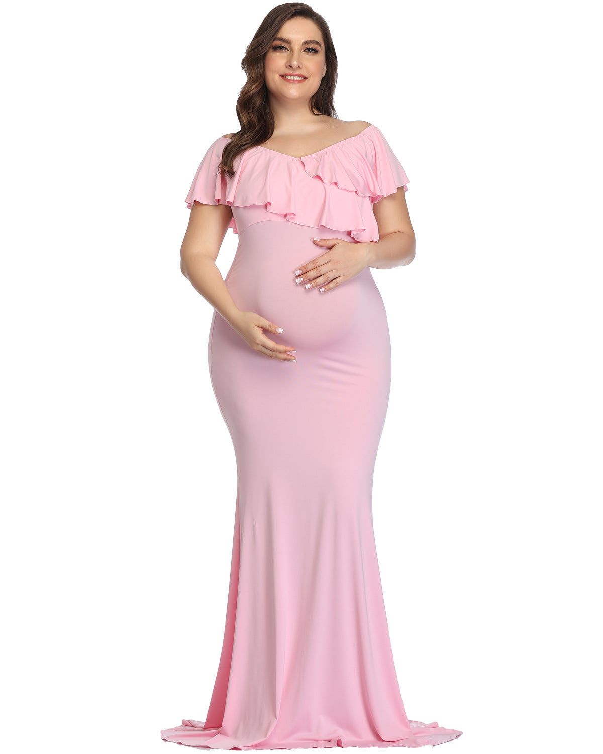Robe de maternité en mousseline de soie pour photographie
