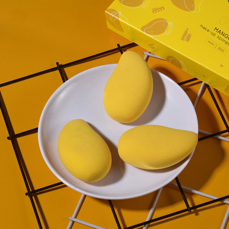 Les houppettes de maquillage ne mangent pas de poudre Œufs de maquillage à la mangue