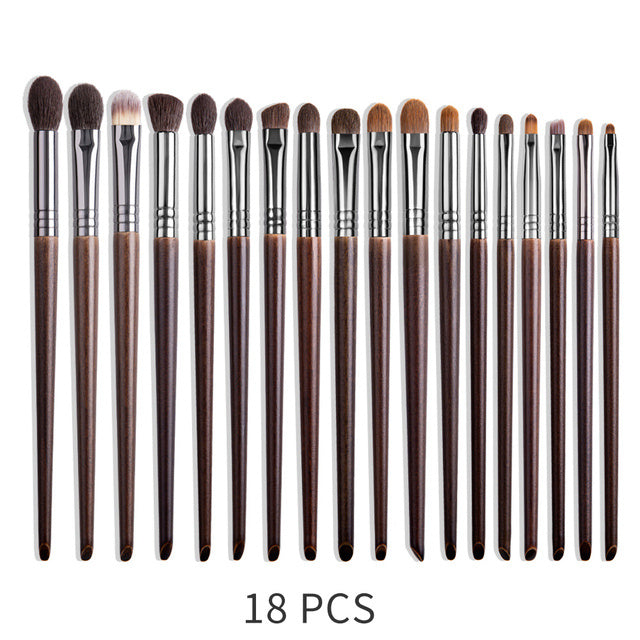 Ensemble de pinceaux de maquillage naturels, pinceau à paupières, chèvre