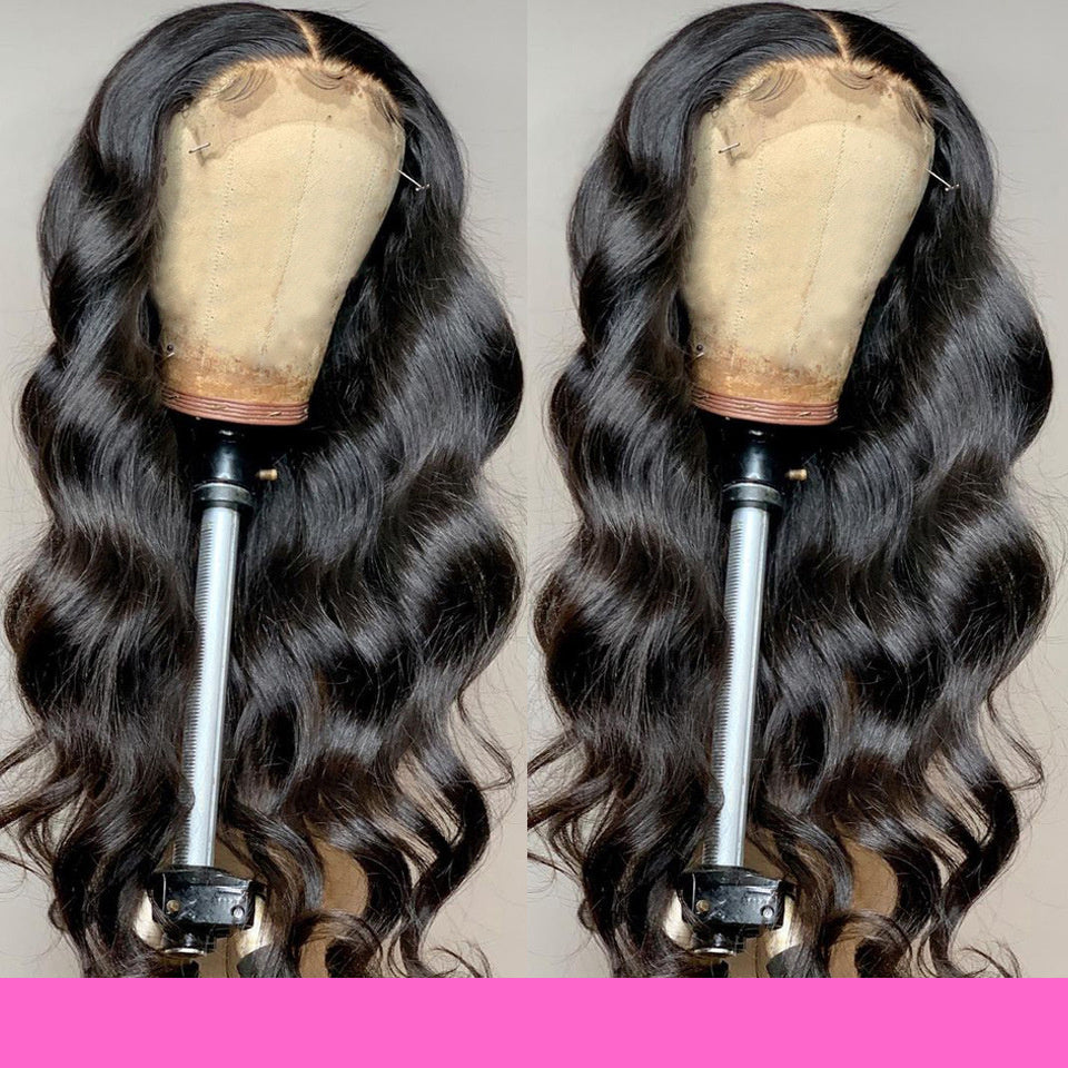 Perruques en cheveux humains ondulés avec dentelle frontale