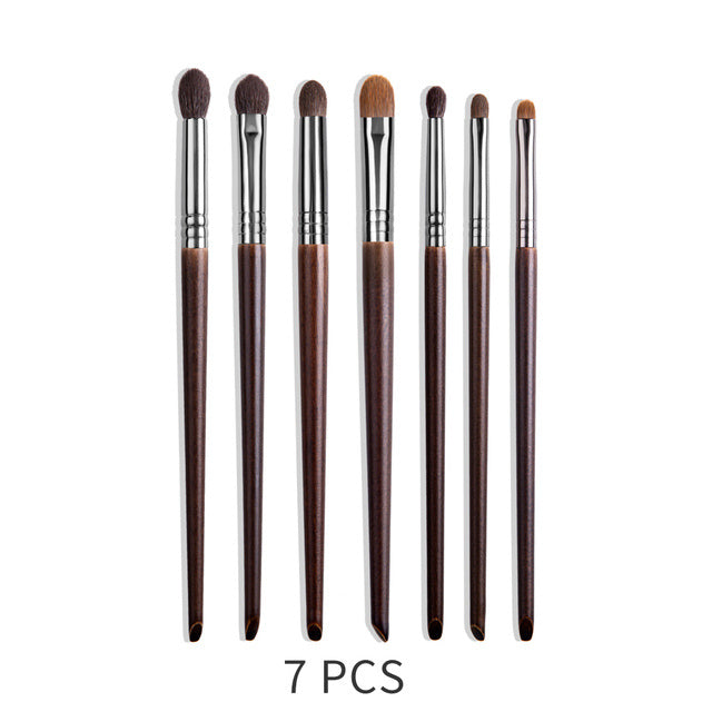 Ensemble de pinceaux de maquillage naturels, pinceau à paupières, chèvre