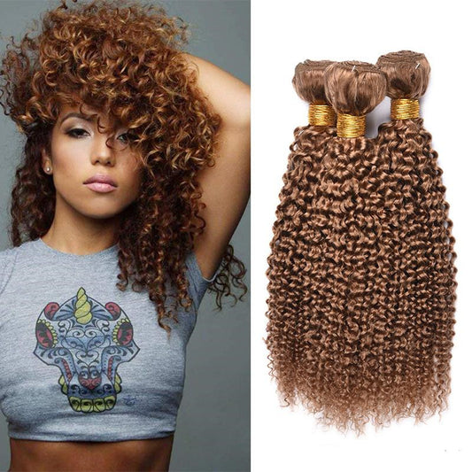 cheveux humains crépus bouclés
