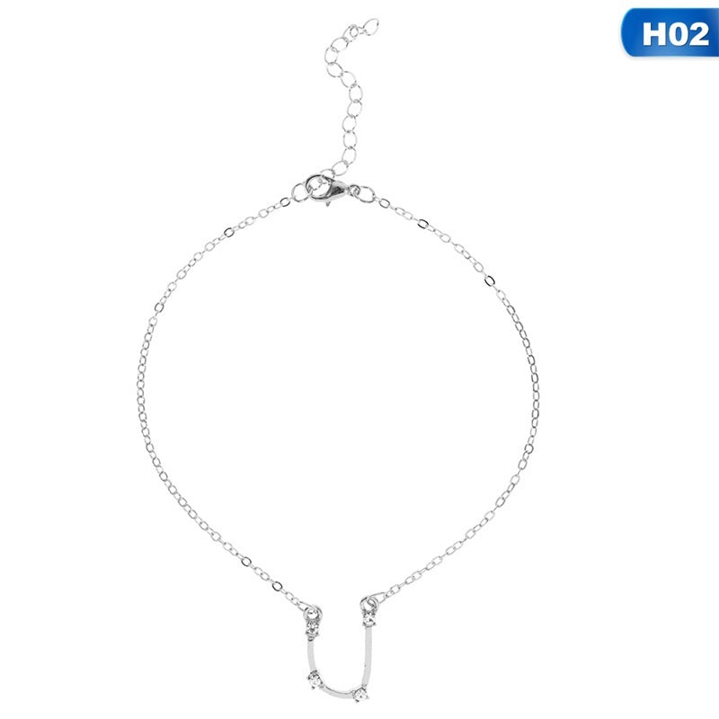 Bijou de pied avec 12 constellations