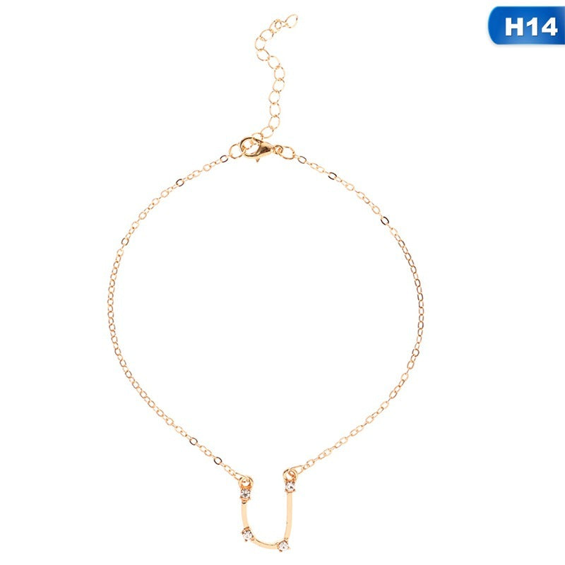 Bijou de pied avec 12 constellations
