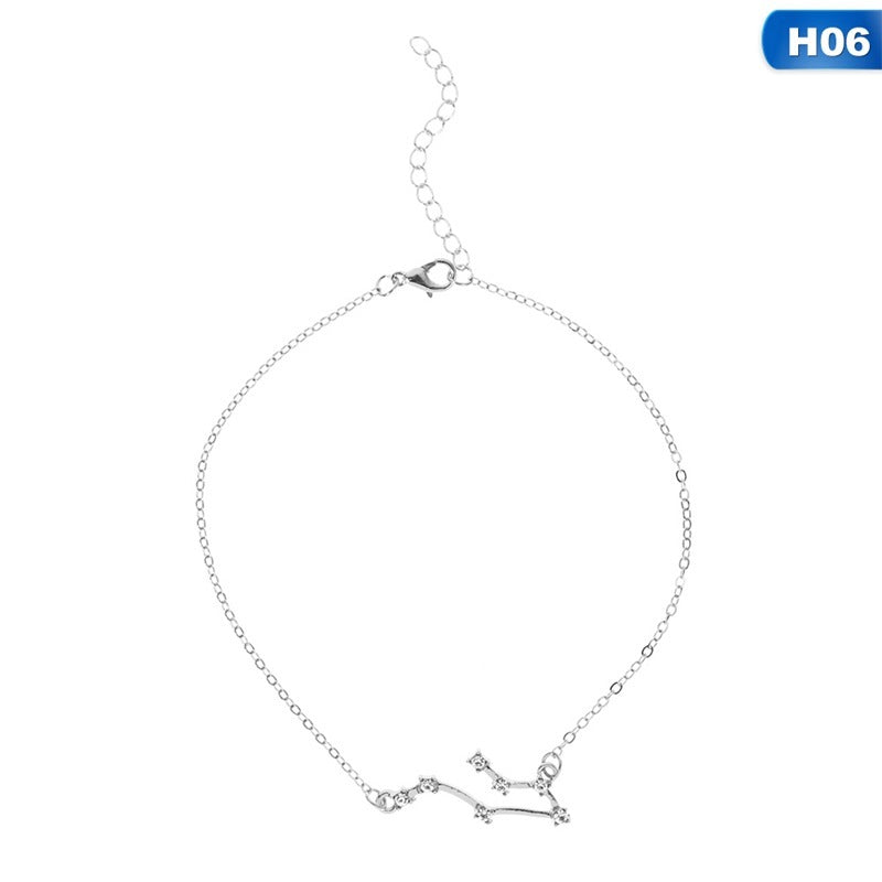 Bijou de pied avec 12 constellations