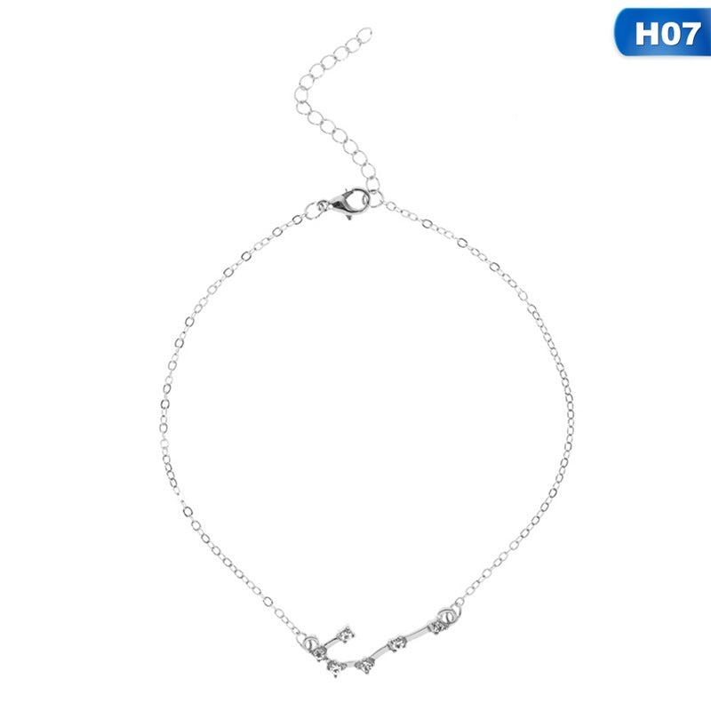 Bijou de pied avec 12 constellations