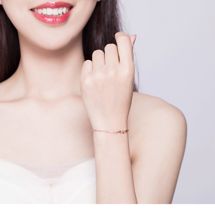Bijoux européens et américains, bracelet en argent sterling, bijoux pour filles