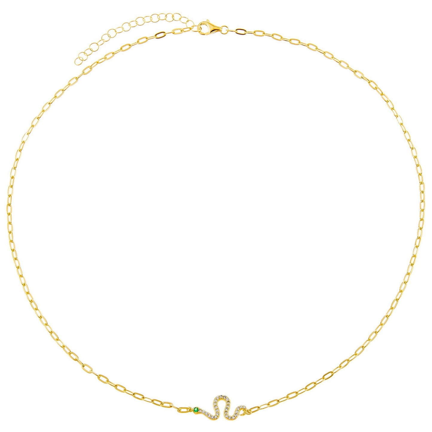 Collier en cuivre et zircons micro-incrustés