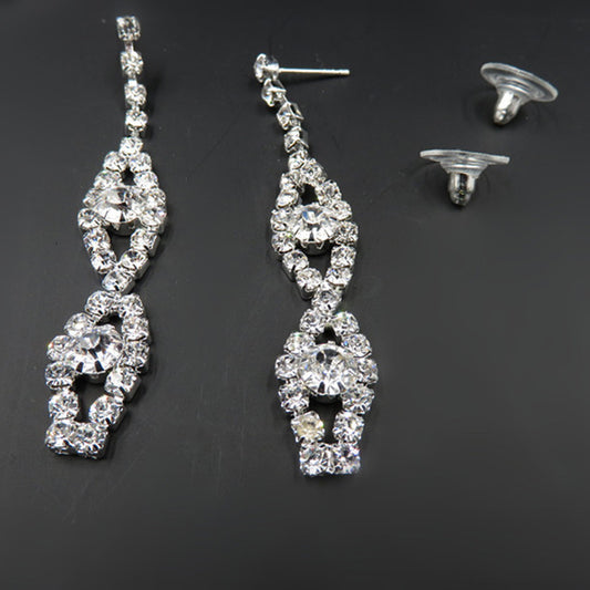 Ensemble de bijoux de deux pièces, ensemble de bijoux de mariée de mode, vente directe d'usine de bijoux élégants en alliage de galvanoplastie