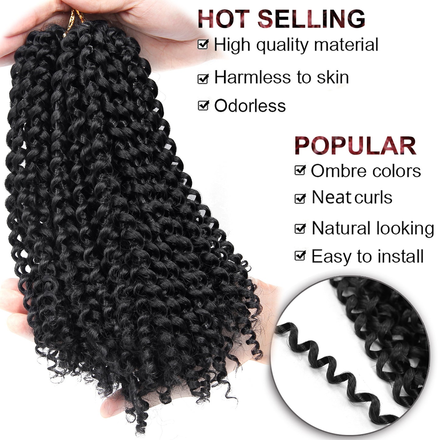 Extension de cheveux africains au crochet