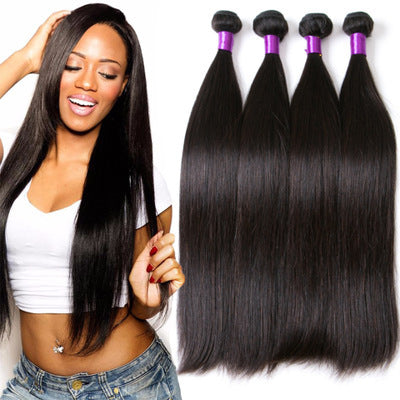 Cheveux humains raides brésiliens, cheveux humains raides brésiliens, vente chaude, couleur naturelle 