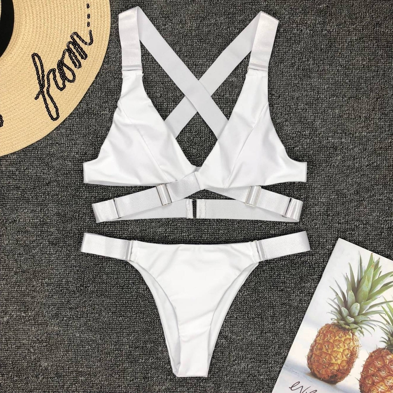 Maillot de bain séparé pour femme, bikini ajustable