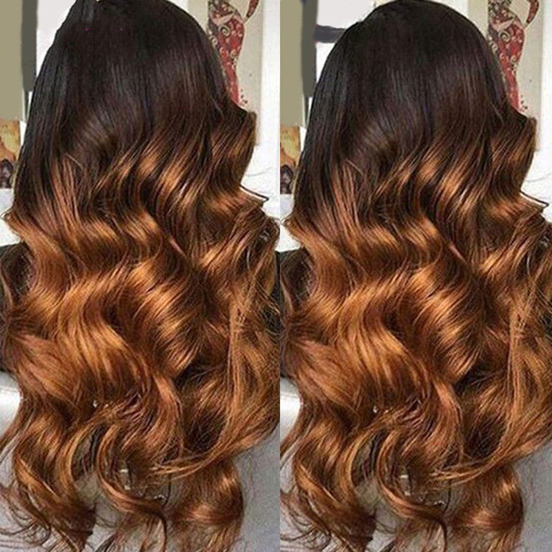 Perruques en cheveux humains Remy colorées avec dentelle frontale ombrée