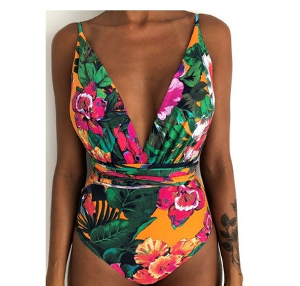 Maillot de bain une pièce dos nu monokini pour femme 
