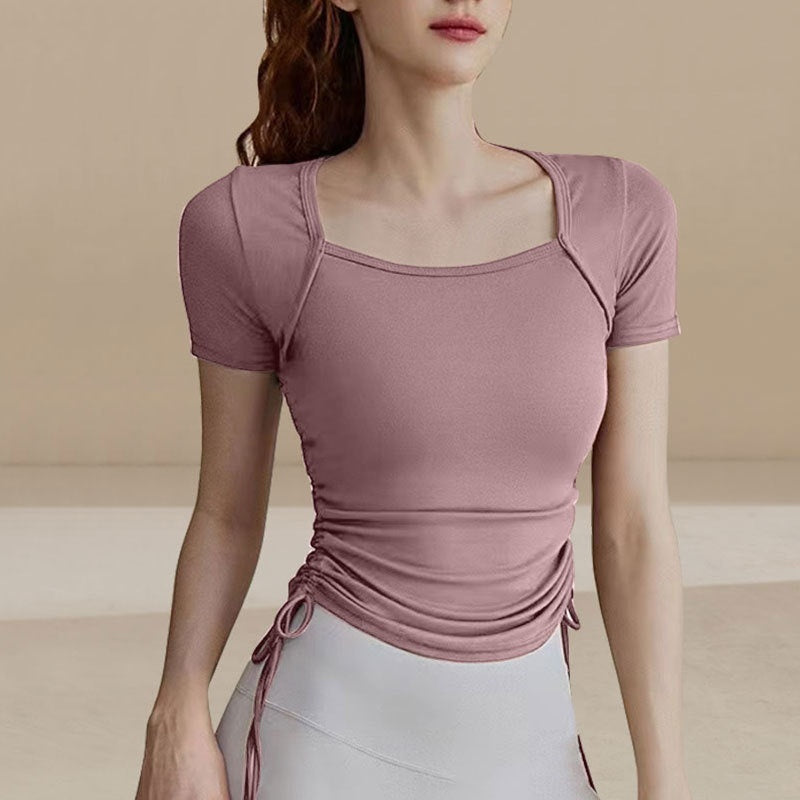 Vêtements de yoga pour femmes, vêtements de sport d'été de haute qualité à manches courtes