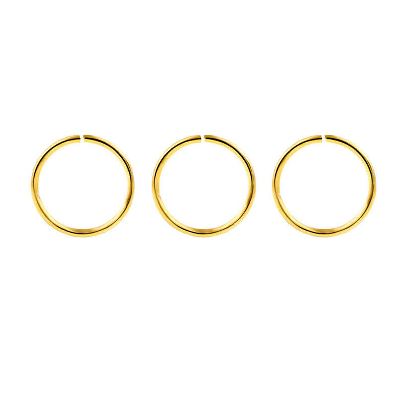 Anneau de nez en acier inoxydable, 5 couleurs, bijoux de piercing