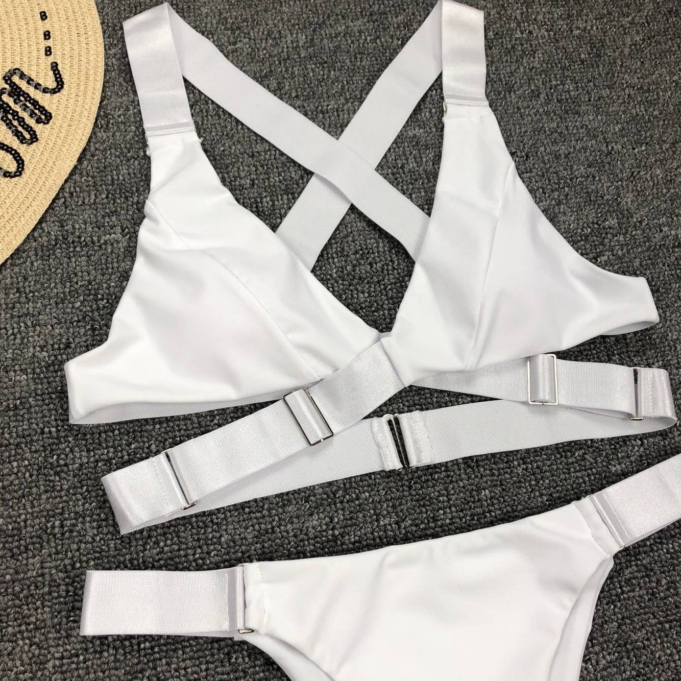 Maillot de bain séparé pour femme, bikini ajustable