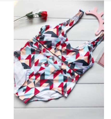 Maillot de bain vintage taille haute pour femme 