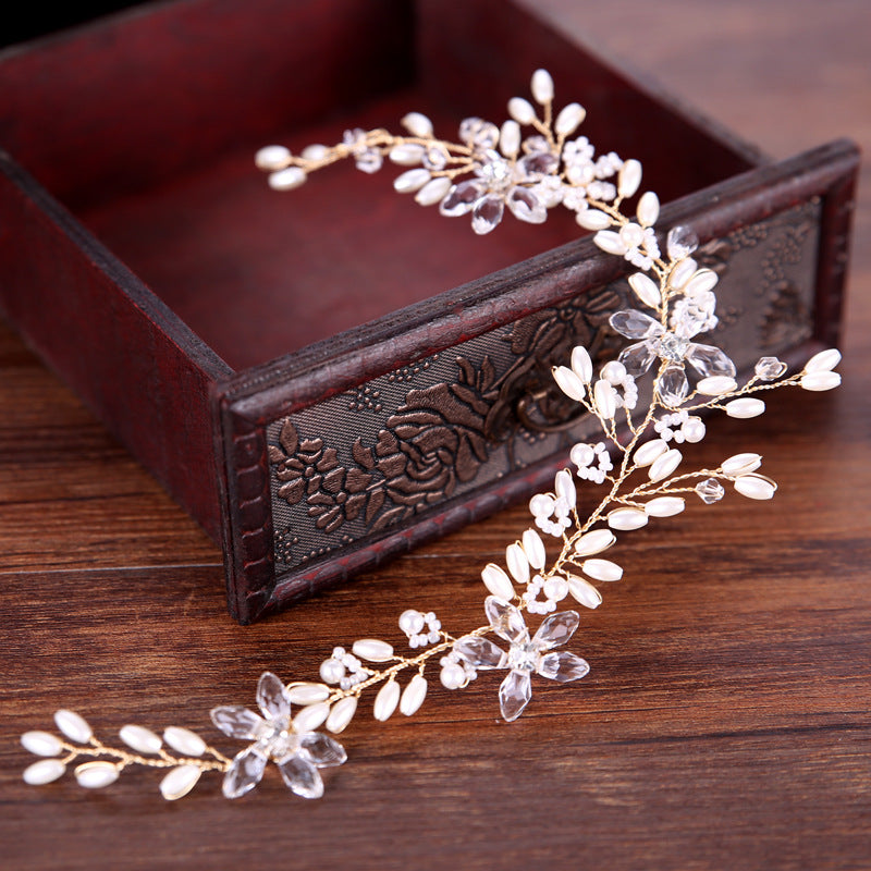 Serre-tête en perles blanches, accessoires de mariage, robe, coiffure de mariée