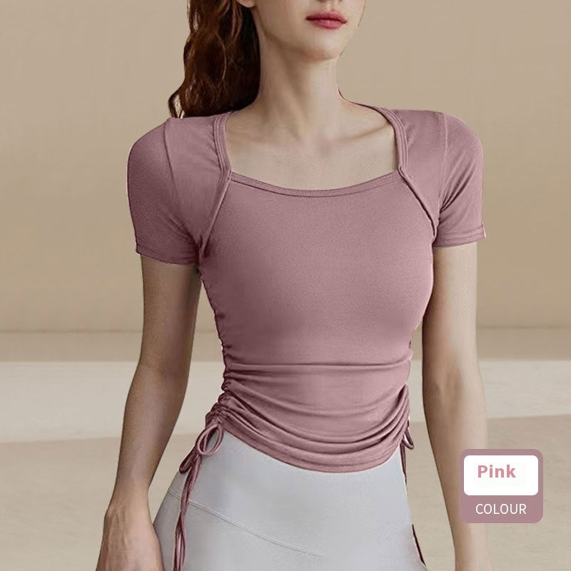 Vêtements de yoga pour femmes, vêtements de sport d'été de haute qualité à manches courtes