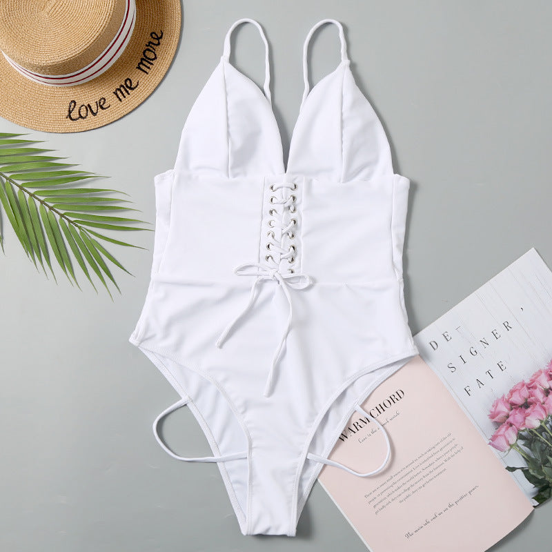 Maillot de bain une pièce sexy aux yeux noirs pour femmes