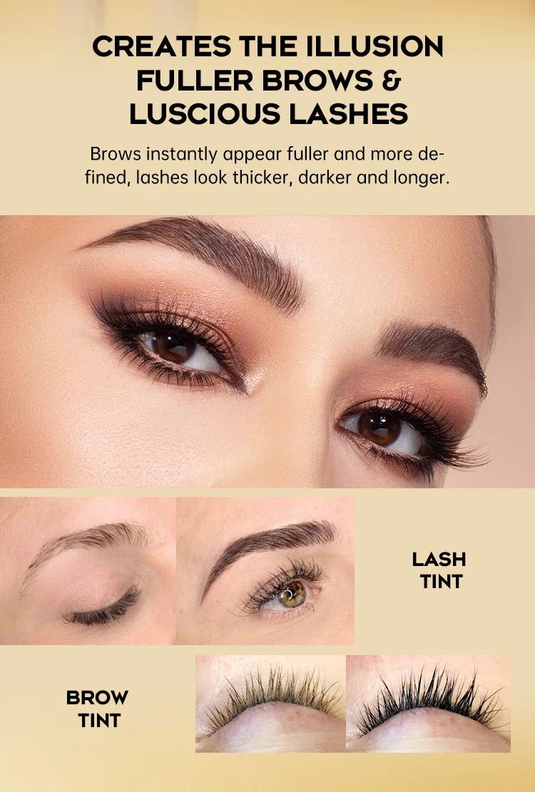 Nouveau kit de teinture pour sourcils Gollee 6 ml, kit de teinture pour cils noirs classiques naturels, semi-permanent et durable, kit de teinture pour cils étanche