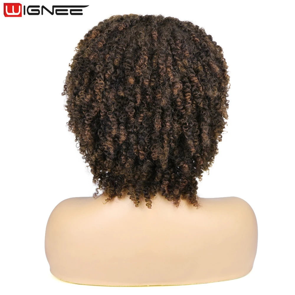 Perruque courte bouclée crépue avec raie sur le côté, cheveux synthétiques, perruques pour femmes, perruque bordeaux avec raie sur le côté, perruque noire