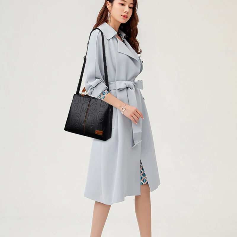 Sacs à bandoulière décontractés en cuir PU pour femmes, sac à main fourre-tout de luxe de styliste, sac à bandoulière de voyage de grande capacité