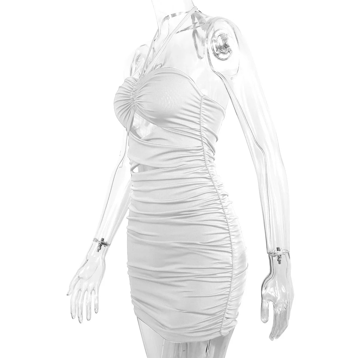 Robe d'été sans bretelles pour femme, noire, sans manches, moulante, sexy, dos nu, pour boîte de nuit, cocktail, mini-robe