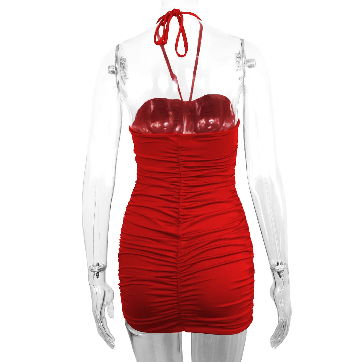 Robe d'été sans bretelles pour femme, noire, sans manches, moulante, sexy, dos nu, pour boîte de nuit, cocktail, mini-robe