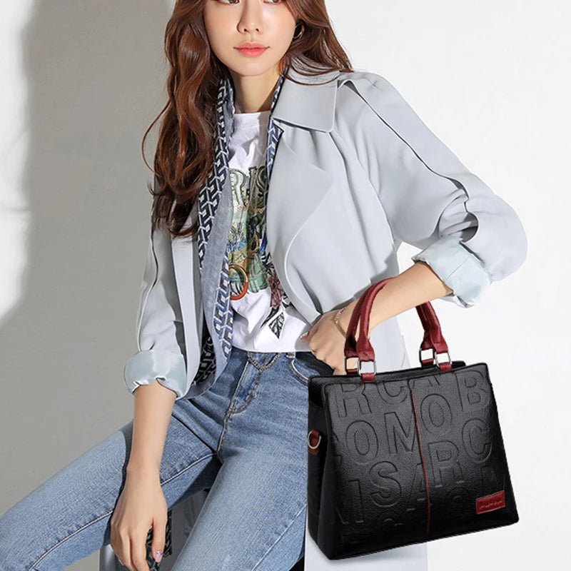 Sacs à bandoulière décontractés en cuir PU pour femmes, sac à main fourre-tout de luxe de styliste, sac à bandoulière de voyage de grande capacité