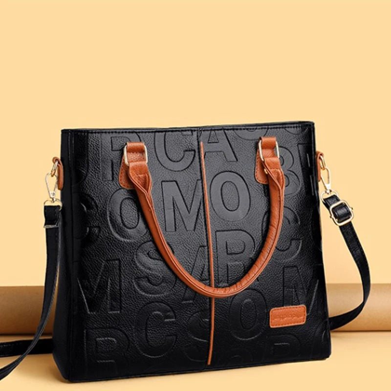 Sacs à bandoulière décontractés en cuir PU pour femmes, sac à main fourre-tout de luxe de styliste, sac à bandoulière de voyage de grande capacité