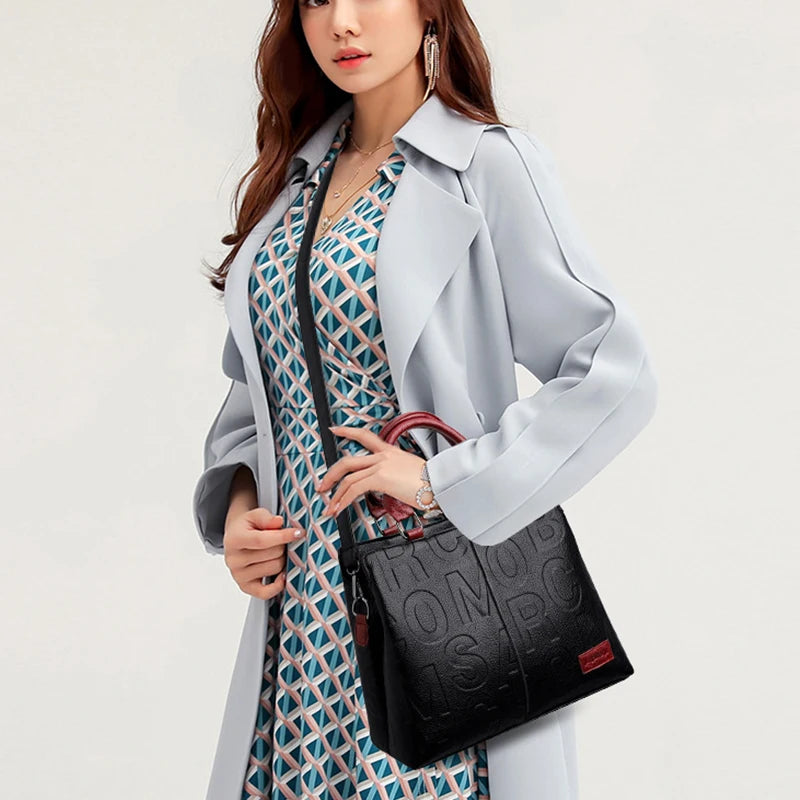 Sacs à bandoulière décontractés en cuir PU pour femmes, sac à main fourre-tout de luxe de styliste, sac à bandoulière de voyage de grande capacité