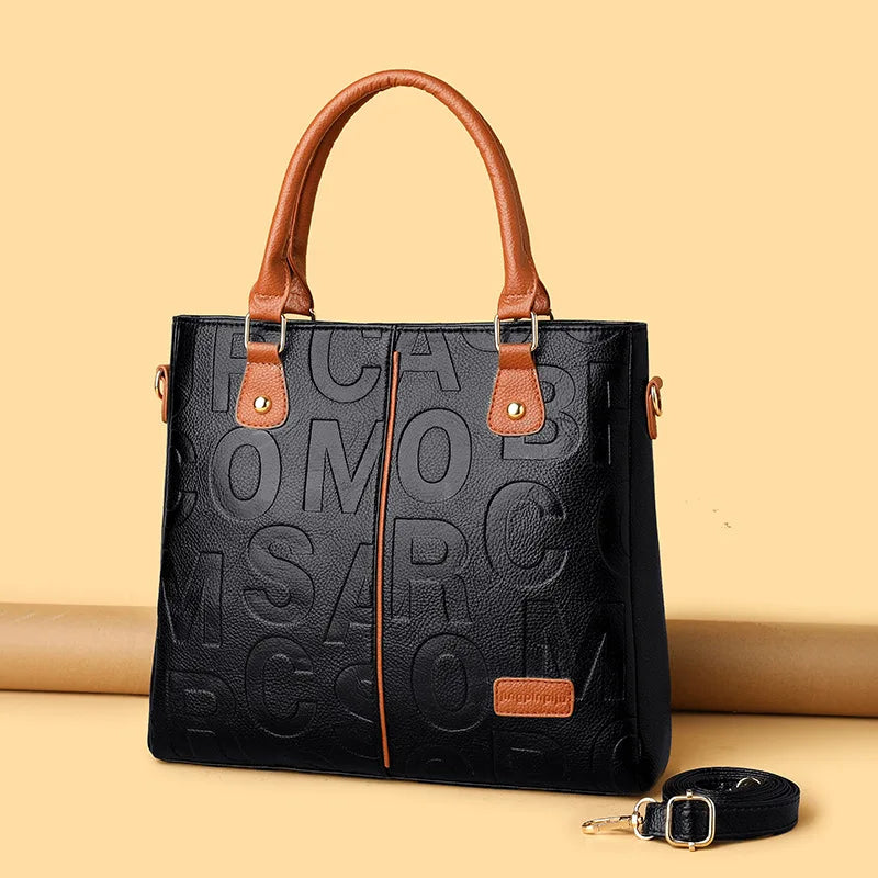 Sacs à bandoulière décontractés en cuir PU pour femmes, sac à main fourre-tout de luxe de styliste, sac à bandoulière de voyage de grande capacité