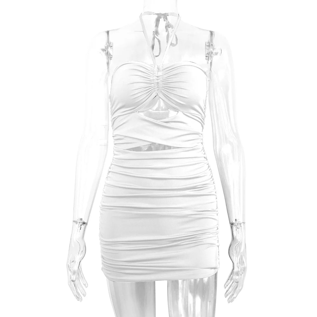 Robe d'été sans bretelles pour femme, noire, sans manches, moulante, sexy, dos nu, pour boîte de nuit, cocktail, mini-robe