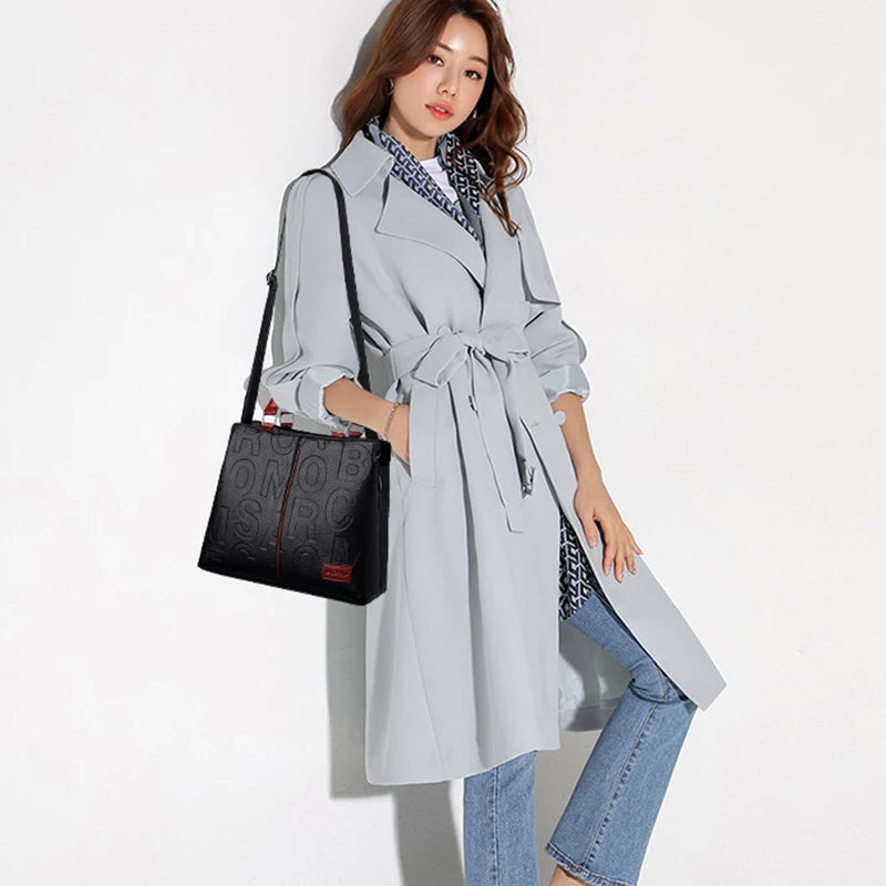 Sacs à bandoulière décontractés en cuir PU pour femmes, sac à main fourre-tout de luxe de styliste, sac à bandoulière de voyage de grande capacité