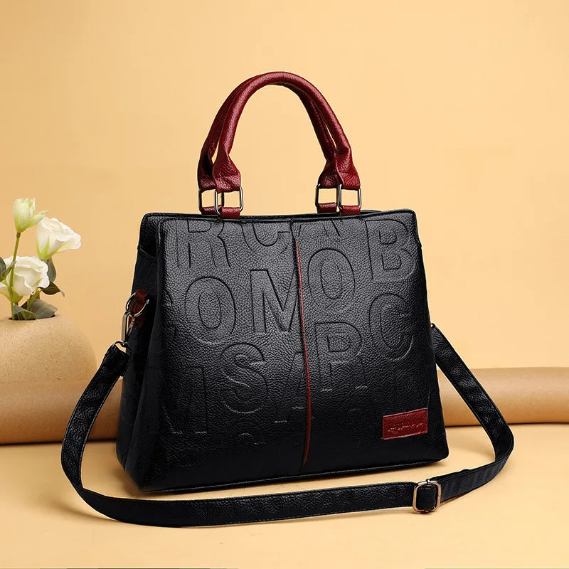Sacs à bandoulière décontractés en cuir PU pour femmes, sac à main fourre-tout de luxe de styliste, sac à bandoulière de voyage de grande capacité