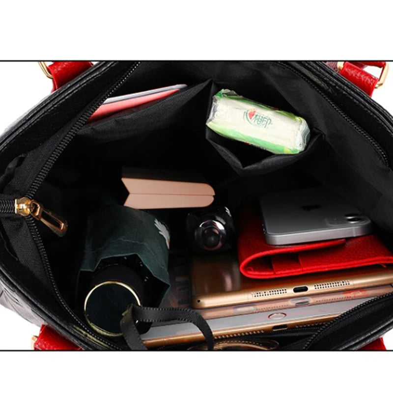Sacs à bandoulière décontractés en cuir PU pour femmes, sac à main fourre-tout de luxe de styliste, sac à bandoulière de voyage de grande capacité
