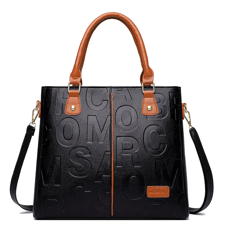Sacs à bandoulière décontractés en cuir PU pour femmes, sac à main fourre-tout de luxe de styliste, sac à bandoulière de voyage de grande capacité