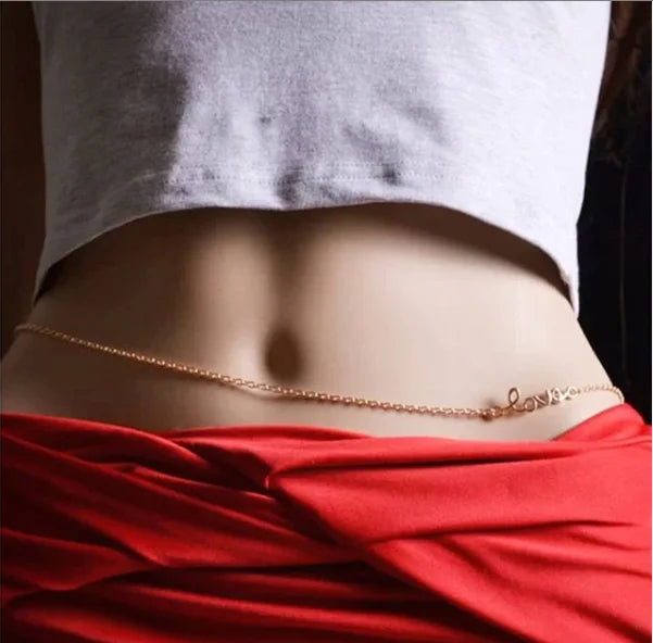 Chaîne de taille en acier inoxydable 80 cm, nouveau nom 2021, pour femmes, lettres numériques personnalisées, chaîne de ventre simple et sexy, cadeau pour petite amie