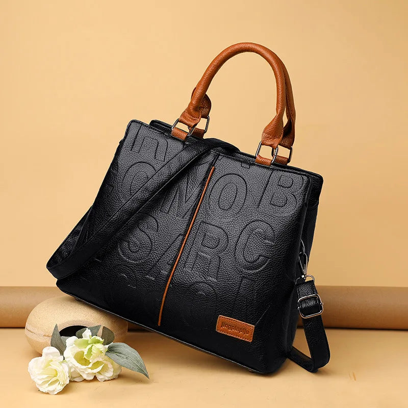 Sacs à bandoulière décontractés en cuir PU pour femmes, sac à main fourre-tout de luxe de styliste, sac à bandoulière de voyage de grande capacité