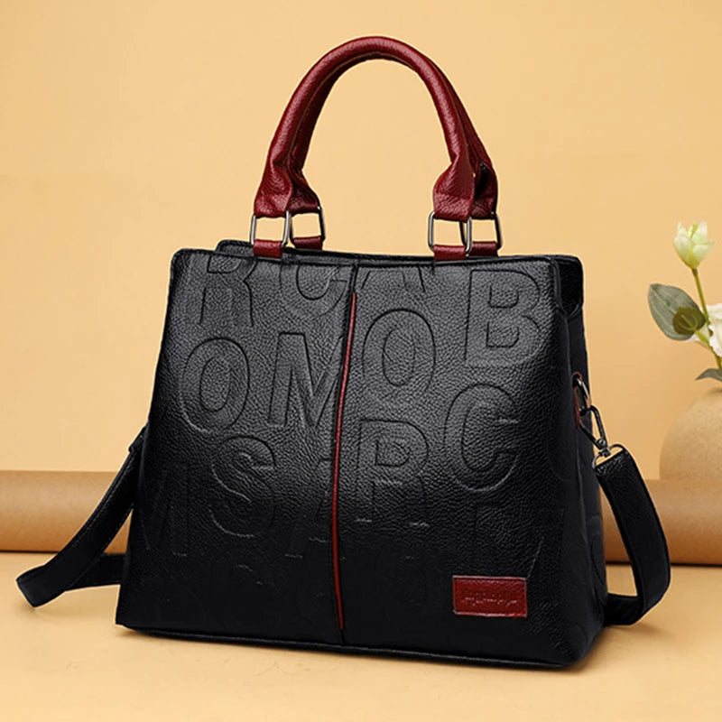 Sacs à bandoulière décontractés en cuir PU pour femmes, sac à main fourre-tout de luxe de styliste, sac à bandoulière de voyage de grande capacité
