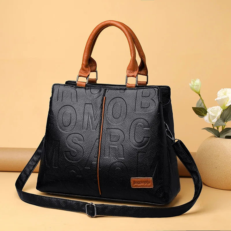 Sacs à bandoulière décontractés en cuir PU pour femmes, sac à main fourre-tout de luxe de styliste, sac à bandoulière de voyage de grande capacité