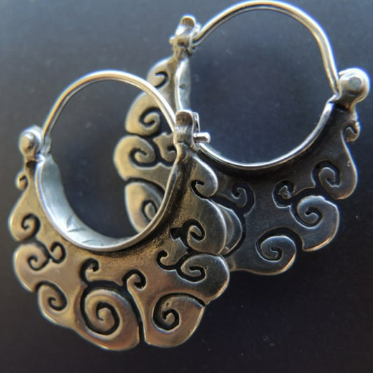 Pendentif de boucle d'oreille rétro pour femme