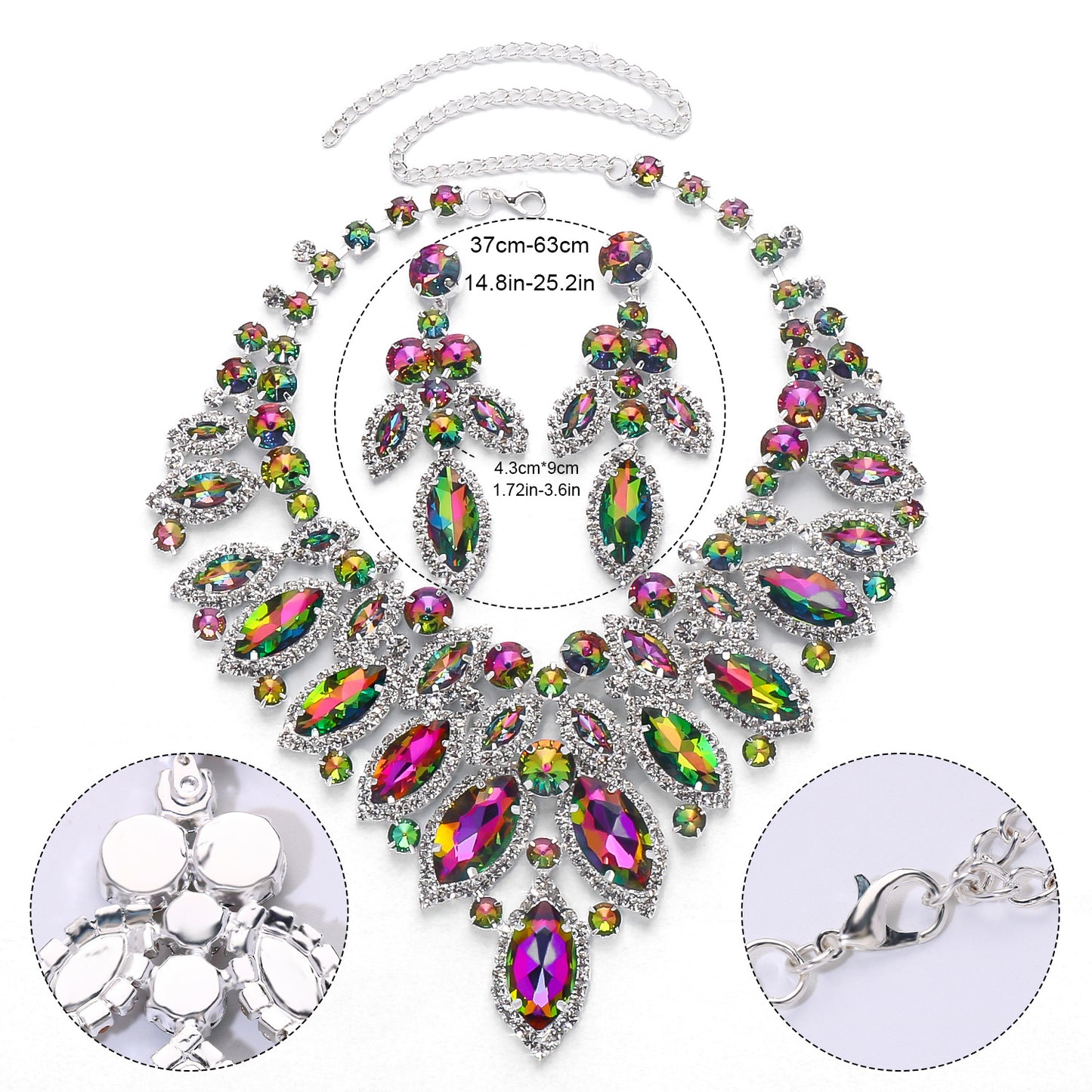 Ensemble de colliers de luxe européens et américains en forme de feuilles