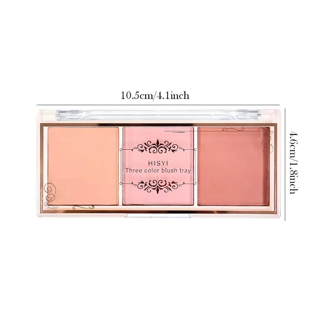 Fard à paupières 3 couleurs rouge joues nude maquillage naturel mat thé au lait orange maquillage longue tenue rendu des couleurs élevé invisible