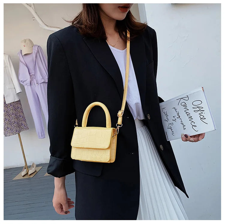 Mini sacs à main élégants en cuir PU pour femmes, sacoches décontractées à rabat de couleur unie, sacs à bandoulière pour femmes 2024