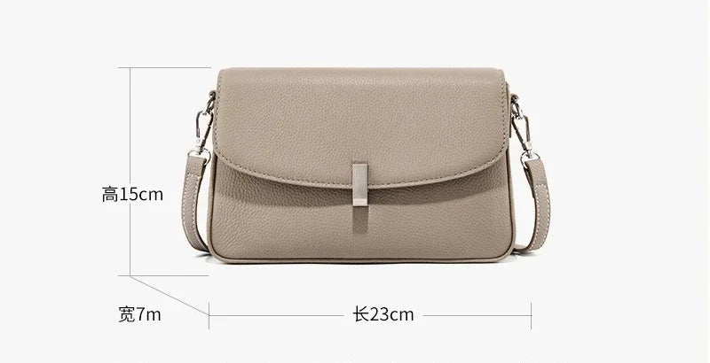 Sac à main en cuir véritable pour femme 2024, nouveau petit sac carré polyvalent pour dames, sac à bandoulière solide et polyvalent de haute qualité