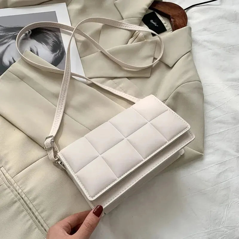 Sac à bandoulière tendance en cuir PU pour femme, petit sac à main classique avec poignée